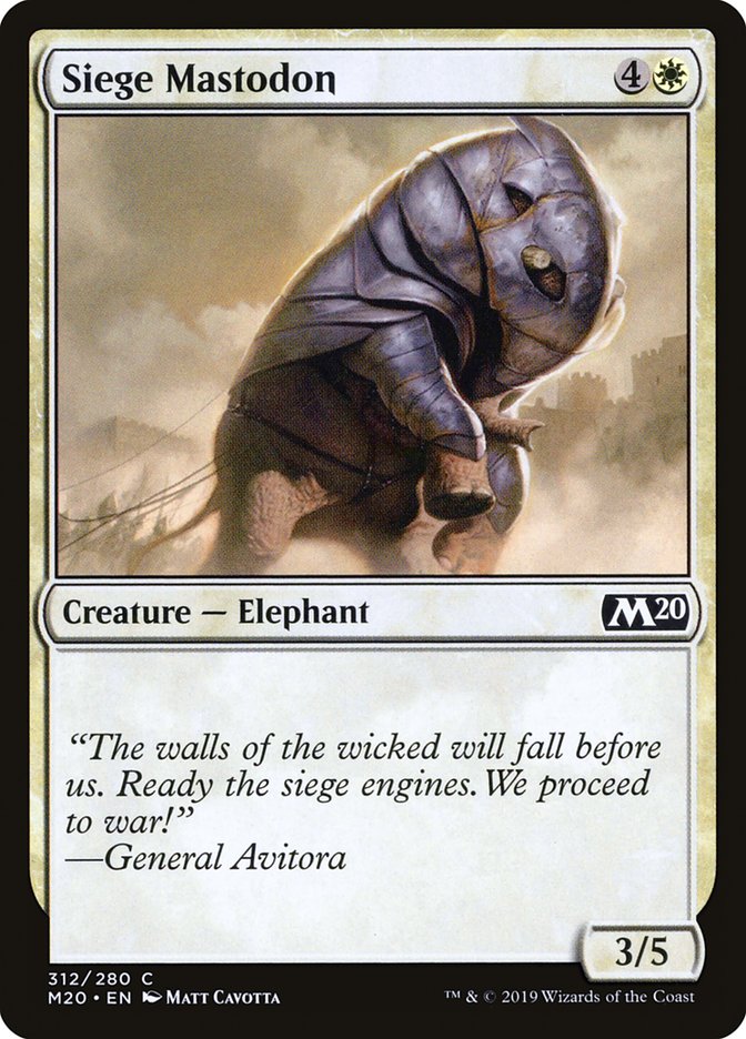 Siege Mastodon [Core Set 2020] | The Time Vault CA