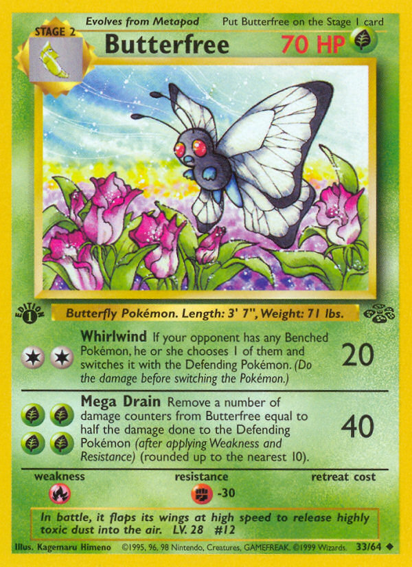 Butterfree (33/64) [Jungle 1st Edition] | The Time Vault CA
