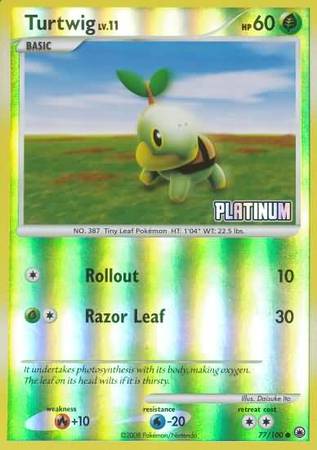 Turtwig (77/100) [Burger King Promos: 2009 Collection] | The Time Vault CA
