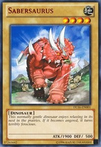 Sabersaurus (Red) [DL16-EN001] Rare | The Time Vault CA