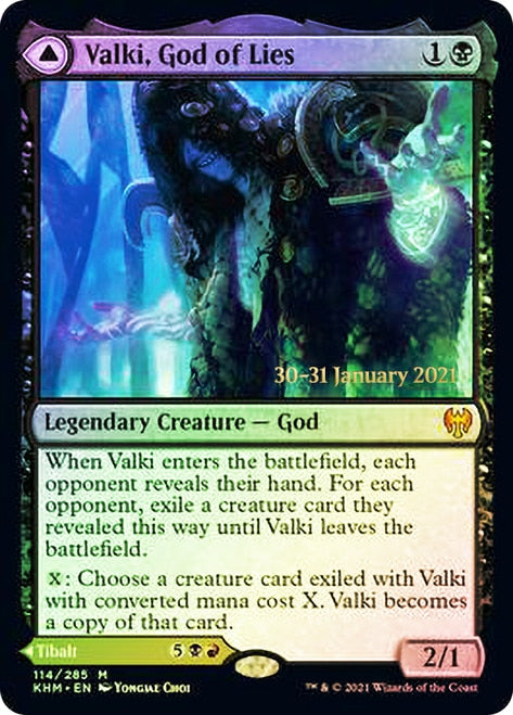 Valki, God of Lies // Tibalt, Cosmic Impostor  [Kaldheim Prerelease Promos] | The Time Vault CA