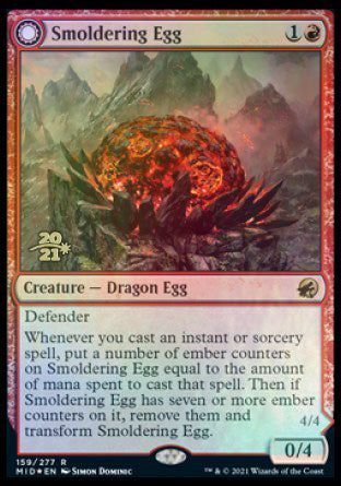 Smoldering Egg // Ashmouth Dragon [Innistrad: Midnight Hunt Prerelease Promos] | The Time Vault CA