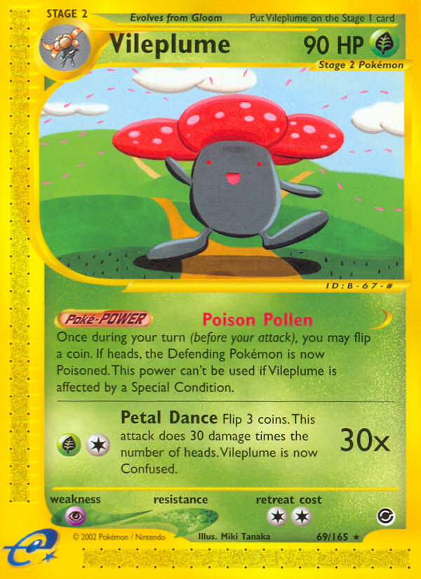 Vileplume (69/165) [Expedition: Base Set] | The Time Vault CA