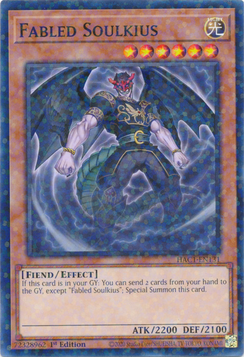 Fabled Soulkius (Duel Terminal) [HAC1-EN131] Parallel Rare | The Time Vault CA