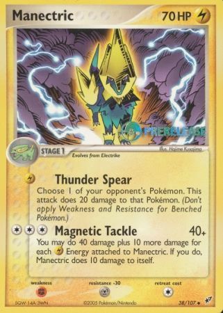 Manectric EX (38/107) (Deoxys Prerelease Promo) [Nintendo: Black Star Promos] | The Time Vault CA