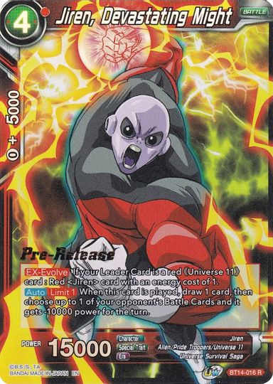 Jiren, Devastating Might (BT14-016) [Cross Spirits Prerelease Promos] | The Time Vault CA