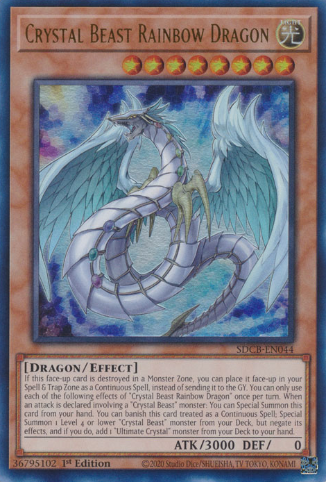 Crystal Beast Rainbow Dragon [SDCB-EN044] Ultra Rare | The Time Vault CA