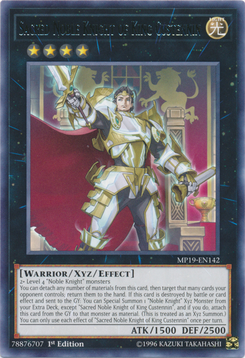 Sacred Noble Knight of King Custennin [MP19-EN142] Rare | The Time Vault CA