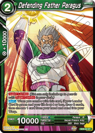 Defending Father Paragus (Reprint) (SD8-04) [Battle Evolution Booster] | The Time Vault CA
