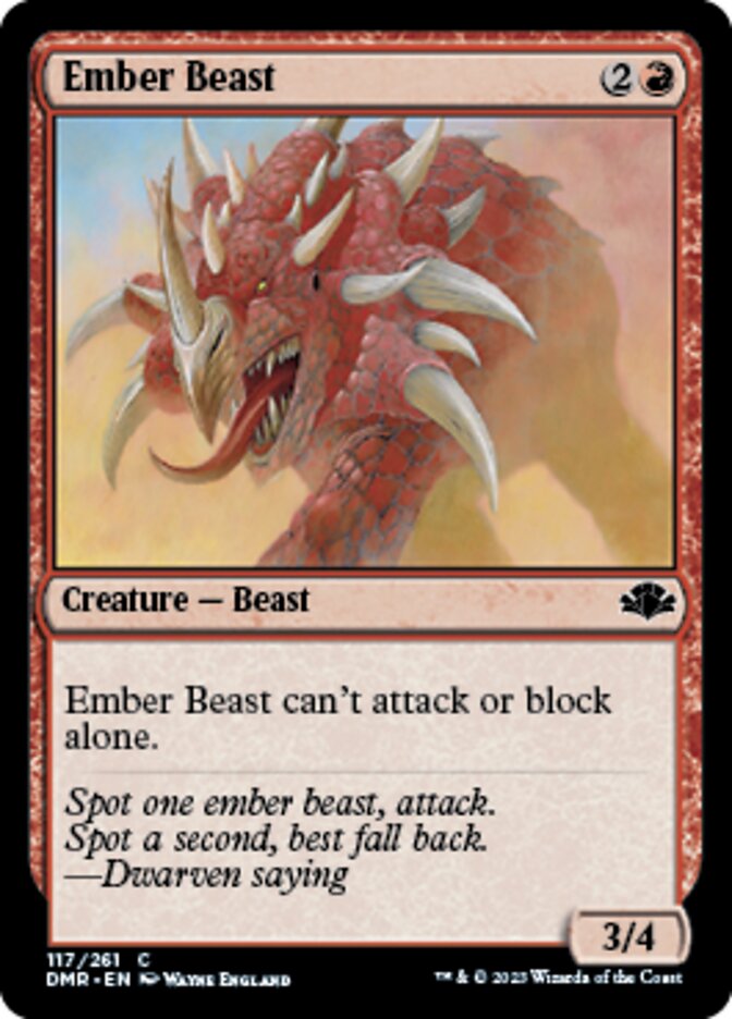 Ember Beast [Dominaria Remastered] | The Time Vault CA