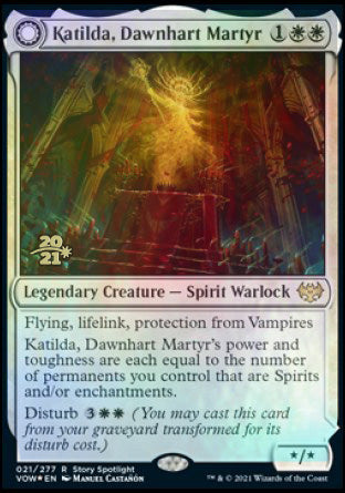 Katilda, Dawnhart Martyr // Katilda's Rising Dawn [Innistrad: Crimson Vow Prerelease Promos] | The Time Vault CA