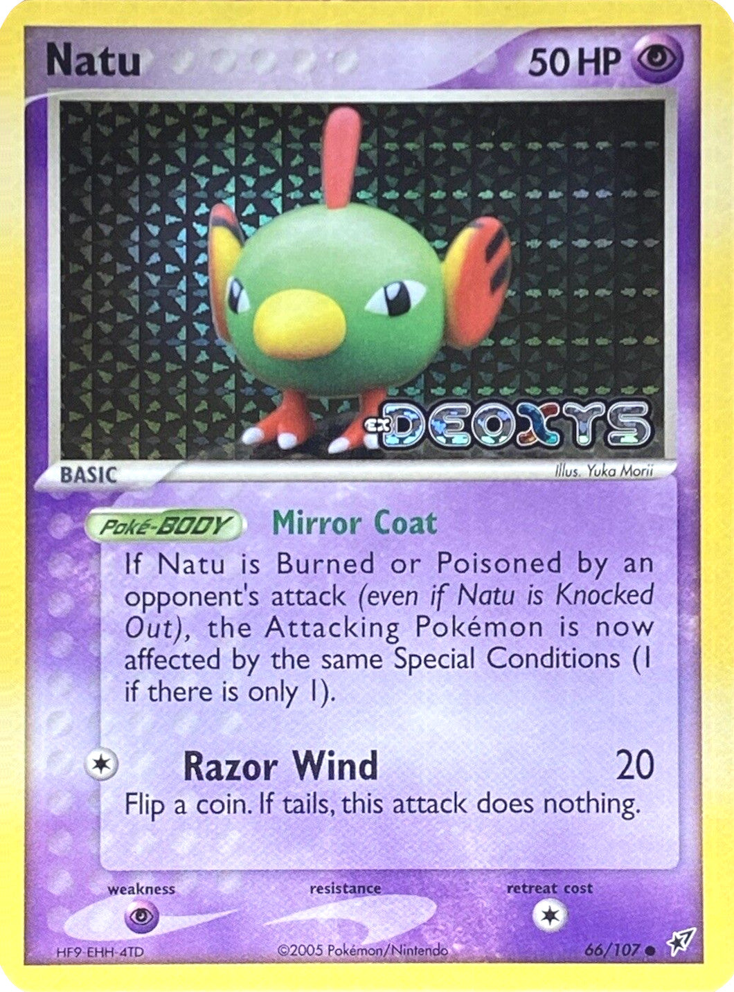 Natu (66/107) (Stamped) [EX: Deoxys] | The Time Vault CA