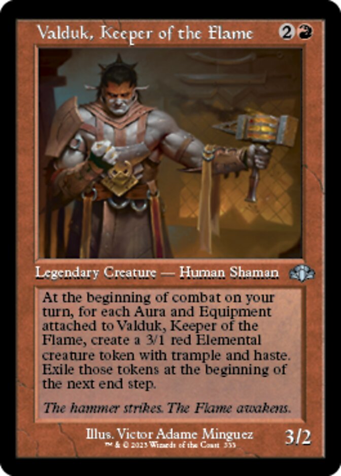 Valduk, Keeper of the Flame (Retro) [Dominaria Remastered] | The Time Vault CA