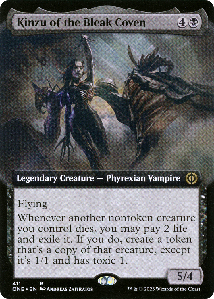 Kinzu of the Bleak Coven (Extended Art) [Phyrexia: All Will Be One] | The Time Vault CA