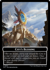 City's Blessing // Dinosaur Double-Sided Token [The Lost Caverns of Ixalan Commander Tokens] | The Time Vault CA