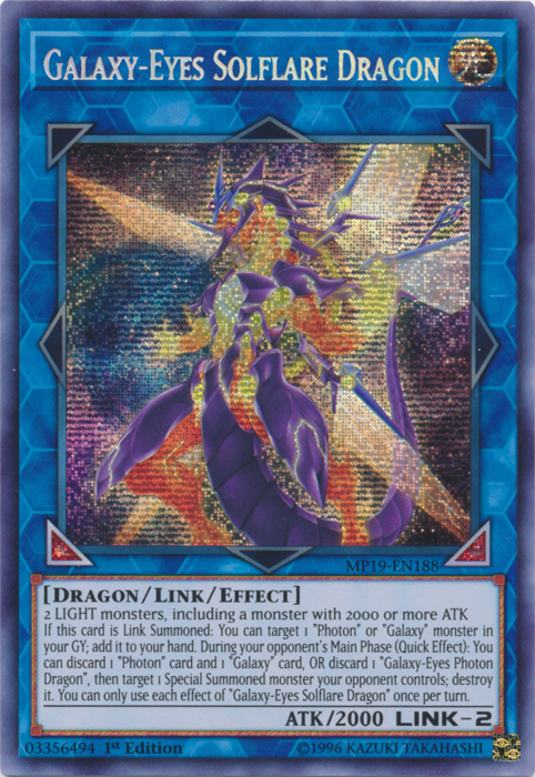 Galaxy-Eyes Solflare Dragon [MP19-EN188] Prismatic Secret Rare | The Time Vault CA