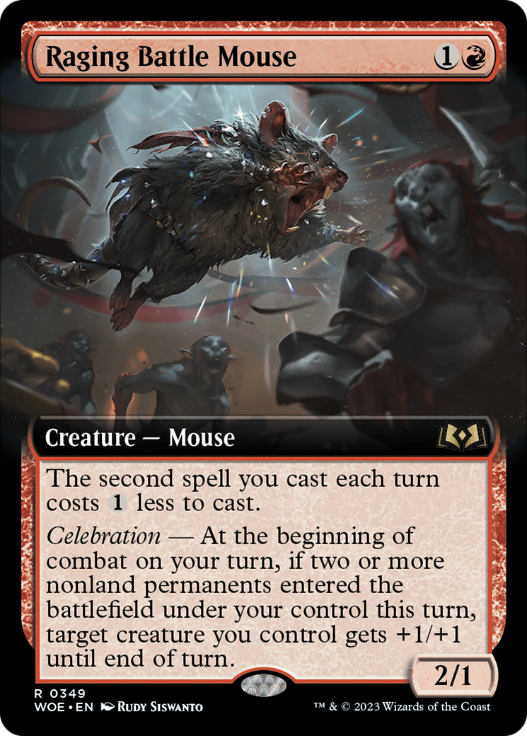 Raging Battle Mouse (Extended Art) [Wilds of Eldraine] | The Time Vault CA