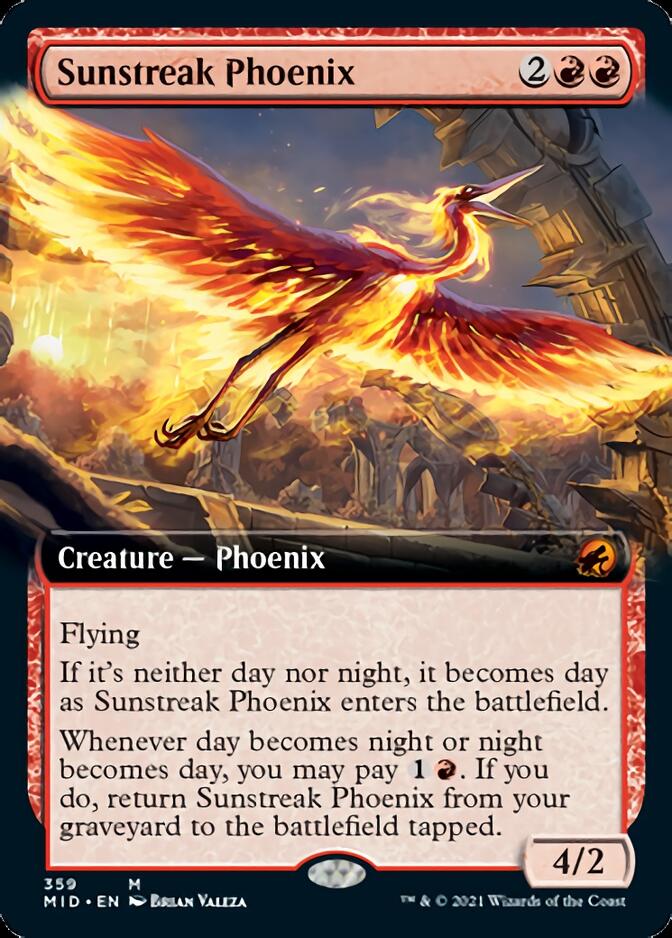 Sunstreak Phoenix (Extended) [Innistrad: Midnight Hunt] | The Time Vault CA