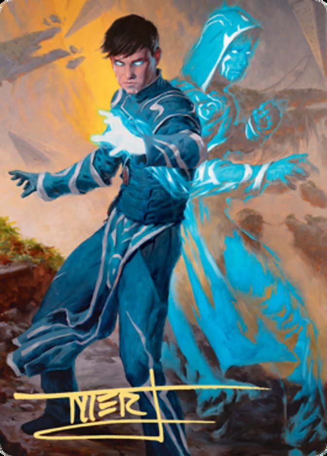 Jace, Mirror Mage 1 Art Card (Gold-Stamped Signature) [Zendikar Rising Art Series] | The Time Vault CA