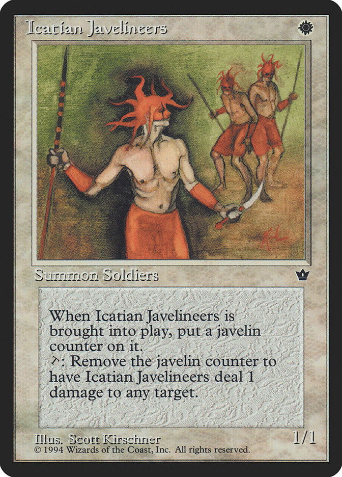 Icatian Javelineers (Scott Kirschner) [Fallen Empires] | The Time Vault CA