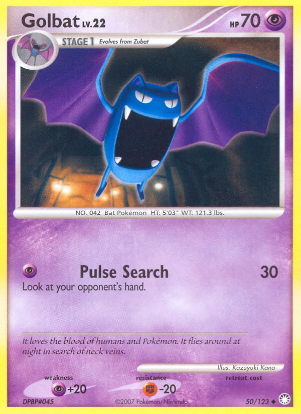 Golbat (50/123) [Diamond & Pearl: Mysterious Treasures] | The Time Vault CA