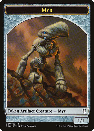 Myr // Bird (White) Double-sided Token [Commander 2016 Tokens] | The Time Vault CA