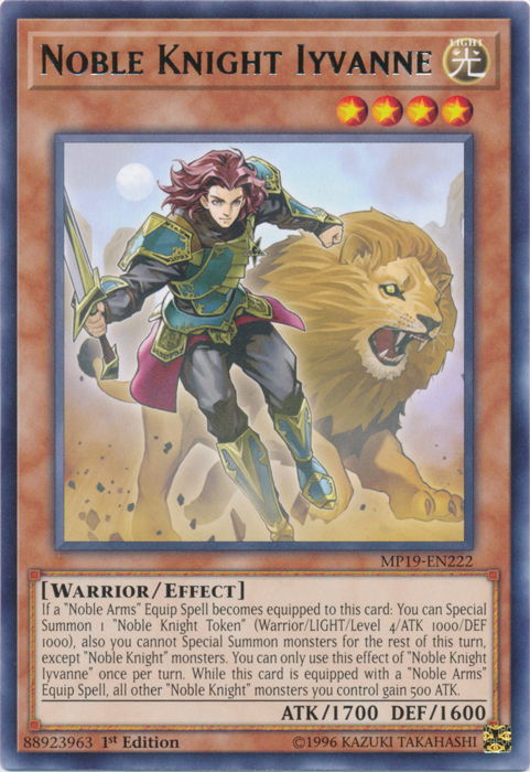 Noble Knight Iyvanne [MP19-EN222] Rare | The Time Vault CA