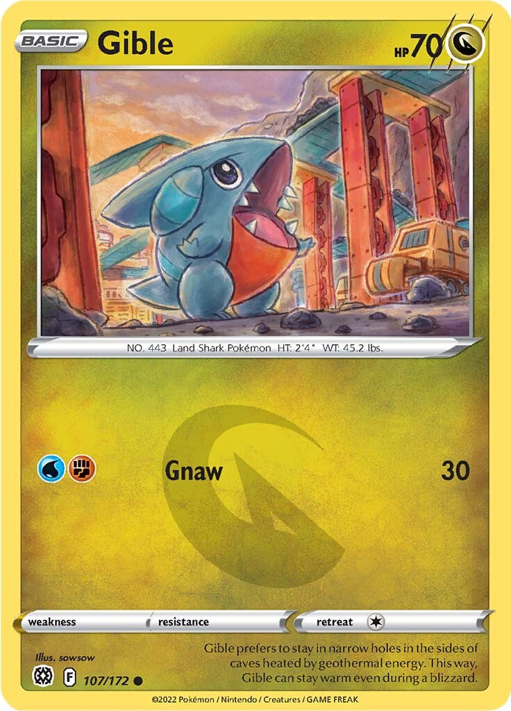 Gible (107/172) [Sword & Shield: Brilliant Stars] | The Time Vault CA