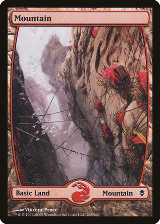 Mountain (245) - Full Art [Zendikar] | The Time Vault CA