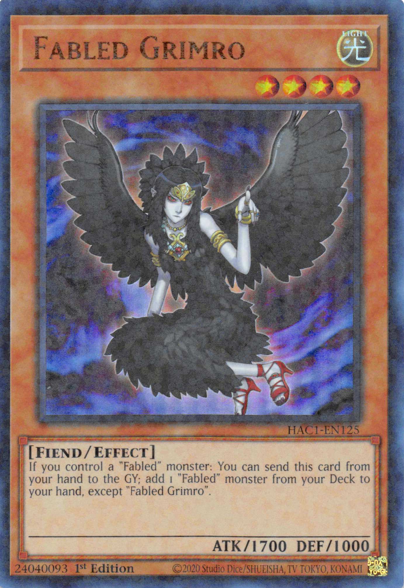 Fabled Grimro (Duel Terminal) [HAC1-EN125] Parallel Rare | The Time Vault CA