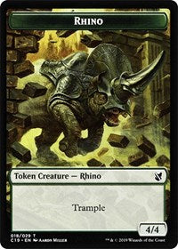 Rhino // Egg Double-sided Token [Commander 2019 Tokens] | The Time Vault CA