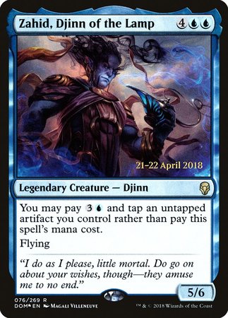 Zahid, Djinn of the Lamp [Dominaria Promos] | The Time Vault CA