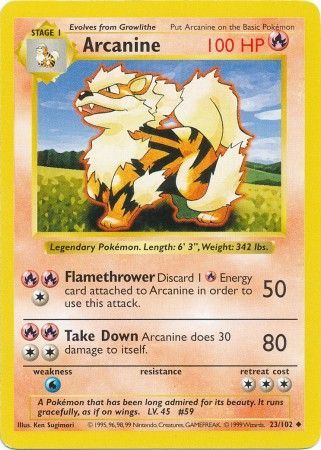 Arcanine (23/102) [Base Set Shadowless Unlimited] | The Time Vault CA