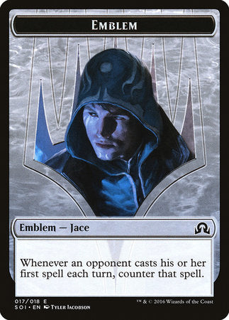 Emblem - Jace, Unraveler of Secrets [Shadows over Innistrad Tokens] | The Time Vault CA