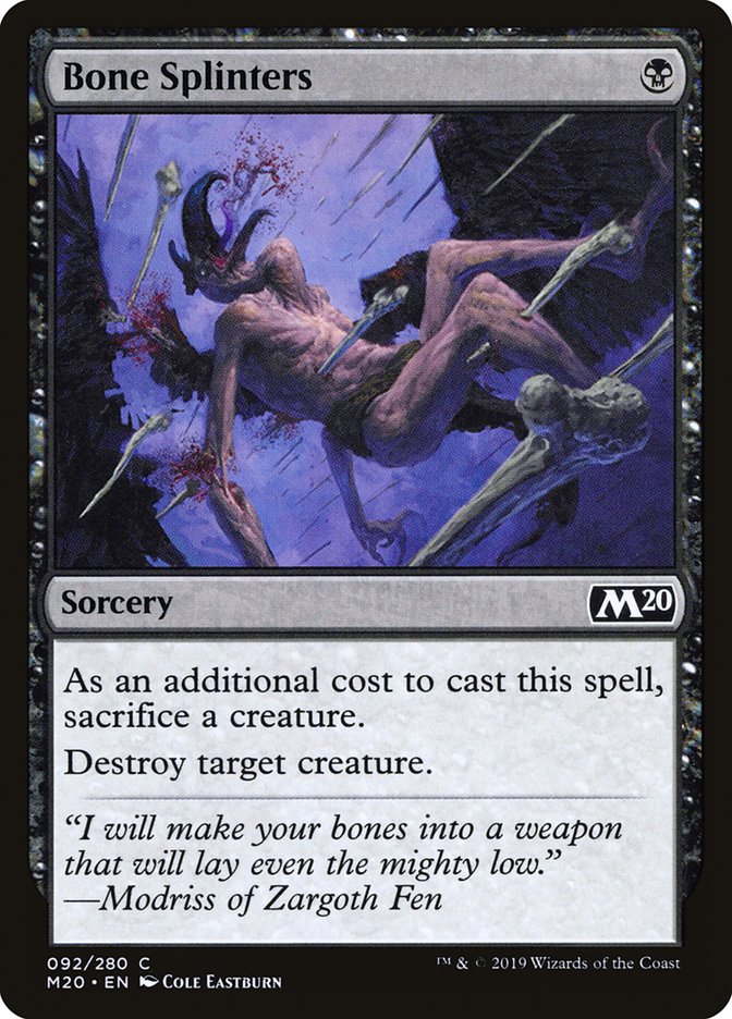 Bone Splinters [Core Set 2020] | The Time Vault CA