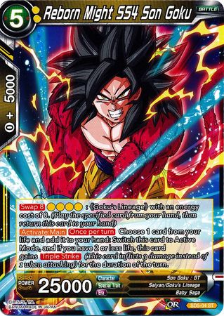 Reborn Might SS4 Son Goku (Starter Deck - The Crimson Saiyan) [SD5-04] | The Time Vault CA