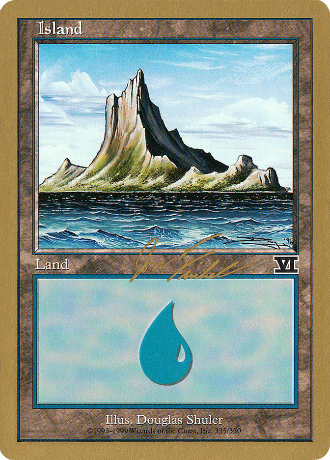 Island (jf335) (Jon Finkel) [World Championship Decks 2000] | The Time Vault CA