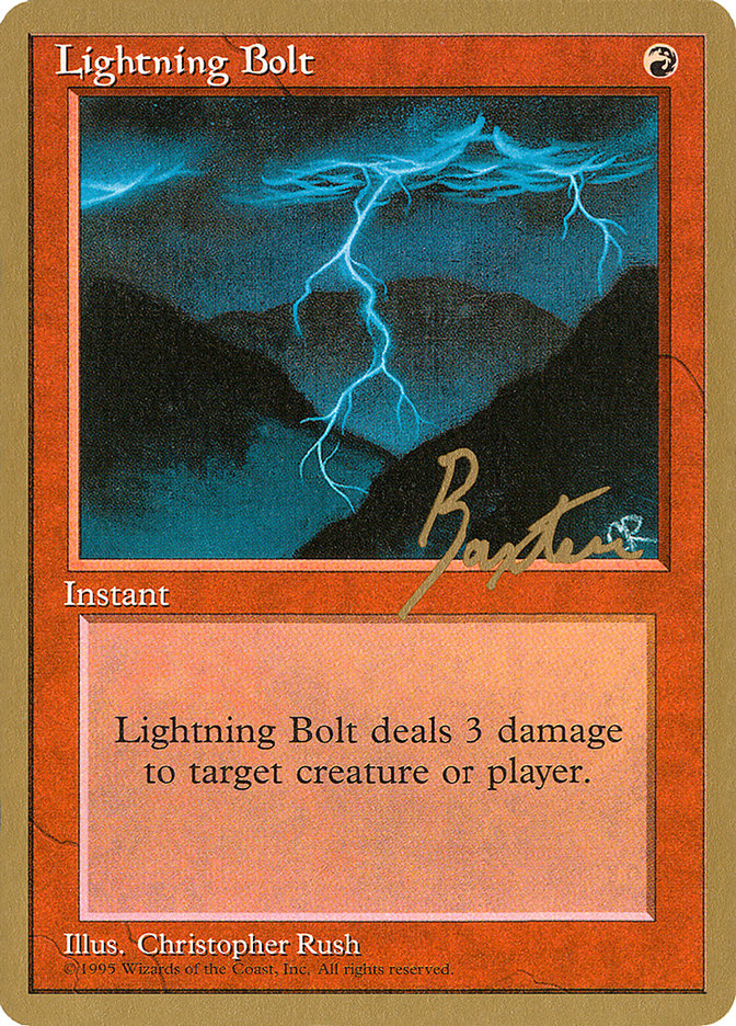 Lightning Bolt (George Baxter) [Pro Tour Collector Set] | The Time Vault CA