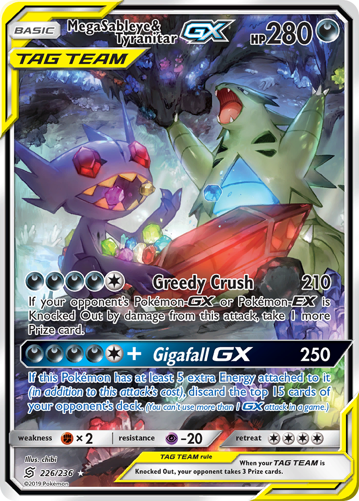 Mega Sableye & Tyranitar GX (226/236) [Sun & Moon: Unified Minds] | The Time Vault CA