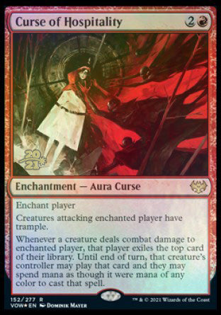 Curse of Hospitality [Innistrad: Crimson Vow Prerelease Promos] | The Time Vault CA