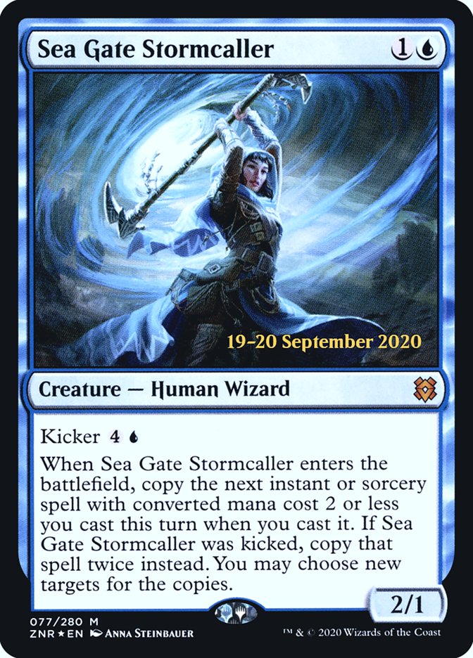 Sea Gate Stormcaller  [Zendikar Rising Prerelease Promos] | The Time Vault CA