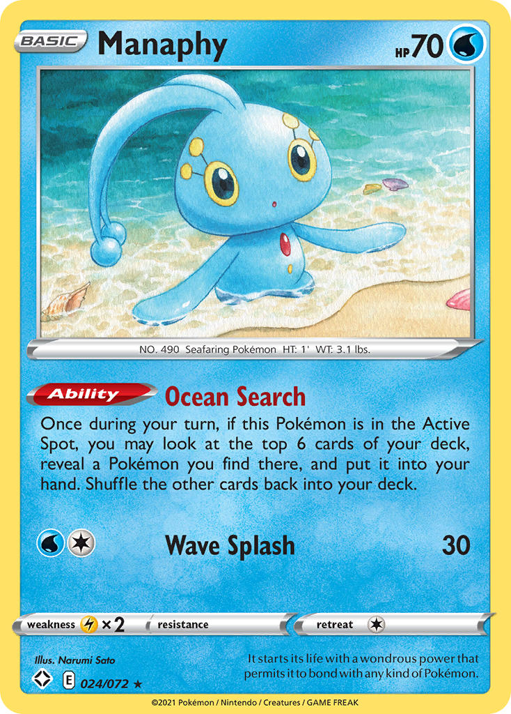 Manaphy (024/072) [Sword & Shield: Shining Fates] | The Time Vault CA