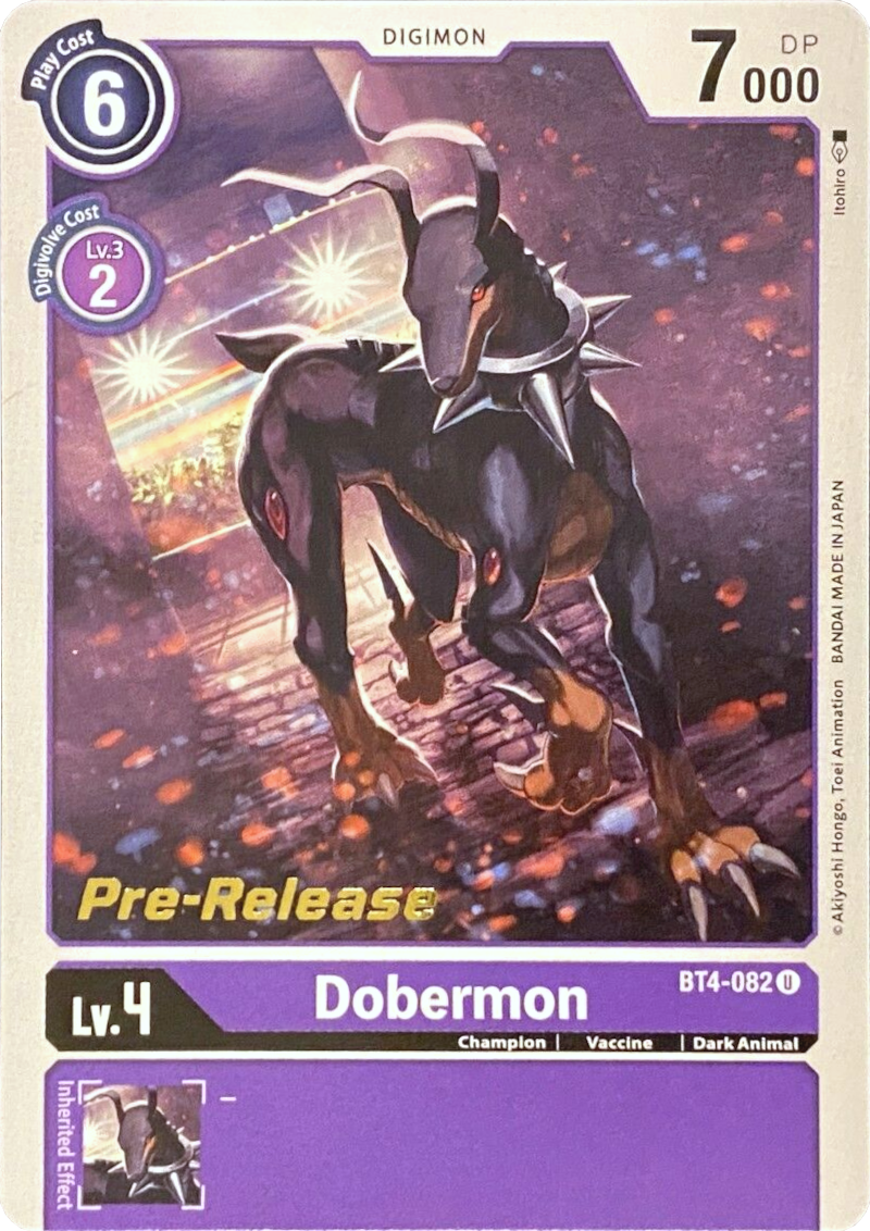 Dobermon [BT4-082] [Great Legend Pre-Release Promos] | The Time Vault CA