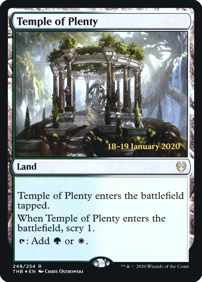 Temple of Plenty [Theros Beyond Death Prerelease Promos] | The Time Vault CA