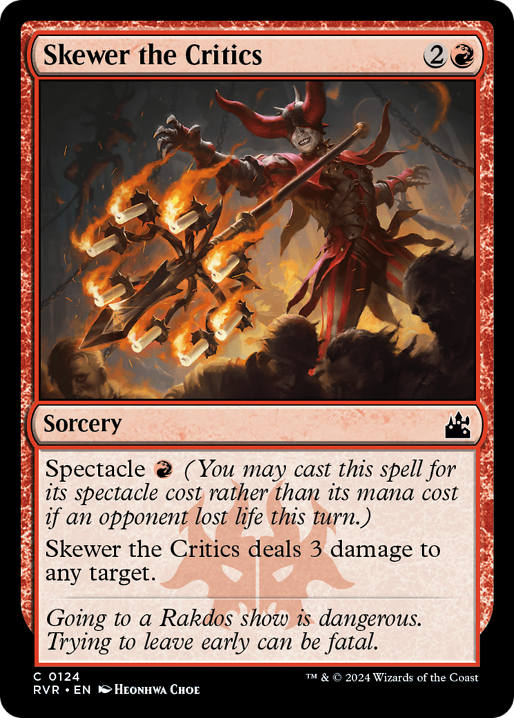 Skewer the Critics [Ravnica Remastered] | The Time Vault CA