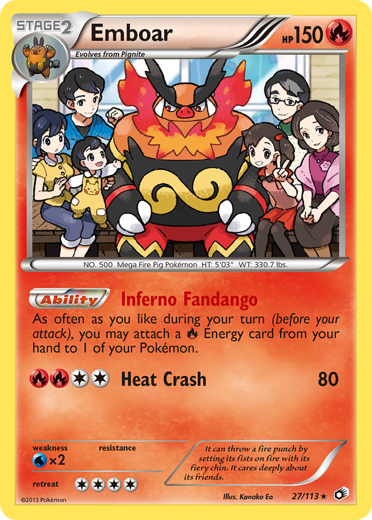 Emboar (27/113) (Theme Deck Exclusive) [Black & White: Legendary Treasures] | The Time Vault CA