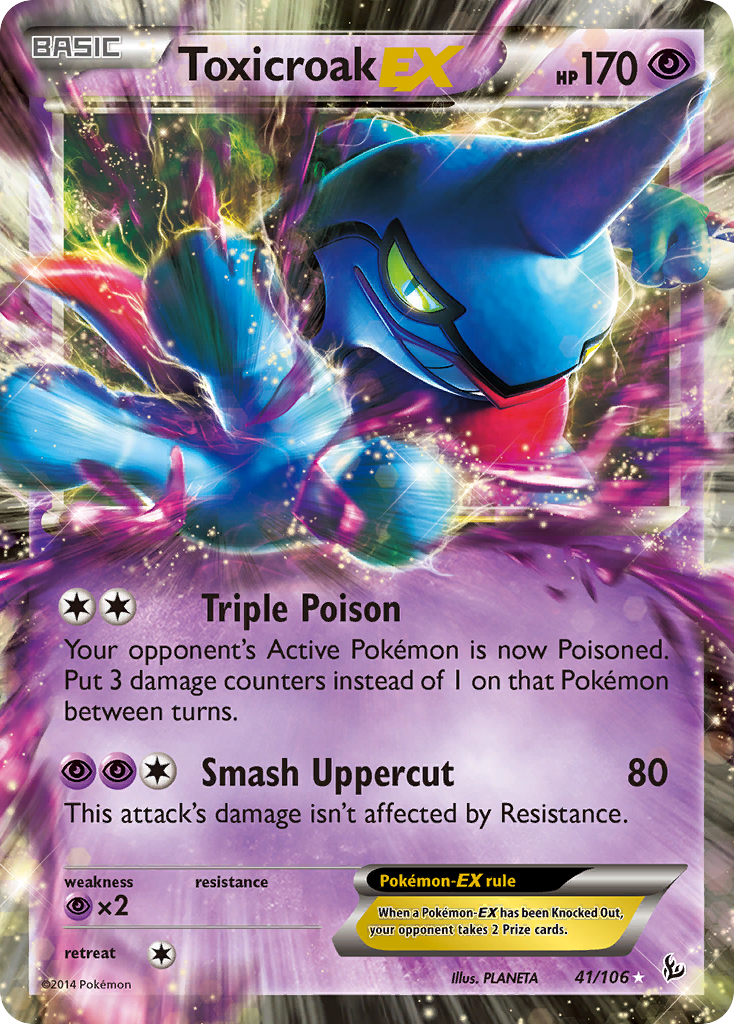 Toxicroak EX (41/106) [XY: Flashfire] | The Time Vault CA