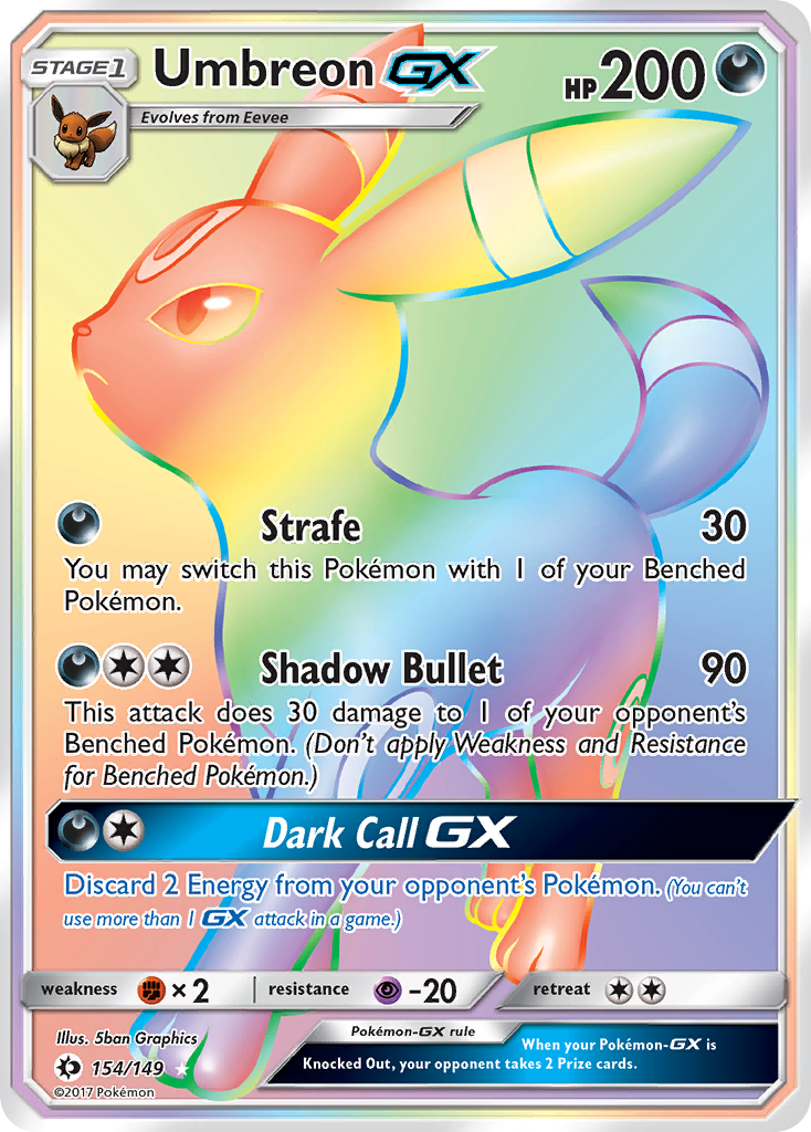 Umbreon GX (154/149) [Sun & Moon: Base Set] | The Time Vault CA