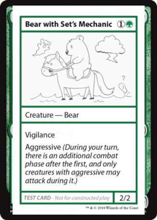 Bear with Set's Mechanic (2021 Edition) [Mystery Booster Playtest Cards] | The Time Vault CA