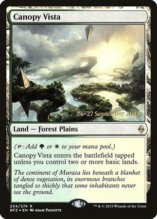 Canopy Vista [Battle for Zendikar Promos] | The Time Vault CA